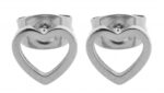 Akzent Herz-Ohrstecker "Erida", Edelstahl, 7 x 7 mm - Image 3