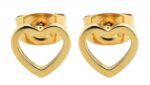 Akzent Herz-Ohrstecker "Erida", Edelstahl, 7 x 7 mm - Image 6
