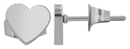 Akzent Herz-Ohrstecker "Zeke" aus Edelstahl, silber- oder goldfarben