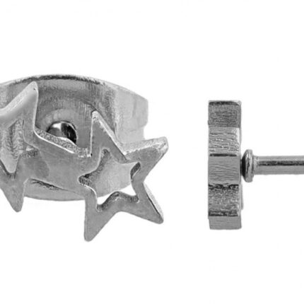 Akzent Ohrstecker "Xyris", Edelstahl, Sternenreihe, silber- oder goldfarben