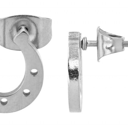 Akzent Ohrstecker "Feli", Hufeisen, Edelstahl, silber- oder goldfarben
