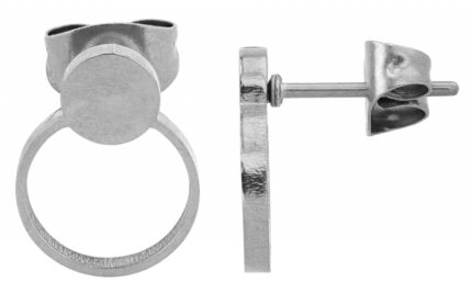 Akzent Kreis-Ohrstecker "Ursa", Edelstahl, silber- oder goldfarben