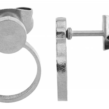 Akzent Kreis-Ohrstecker "Ursa", Edelstahl, silber- oder goldfarben