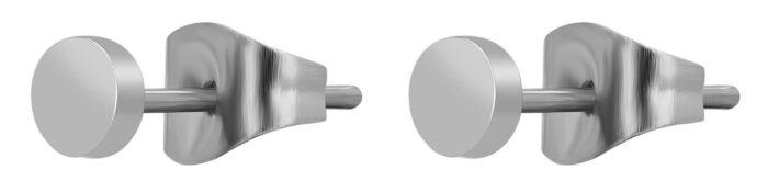 Akzent Ohrstecker "Dune" aus Edelstahl, rund, Ø 4 mm - Image 2