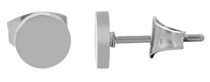 Akzent Ohrstecker "Fable" aus Edelstahl, rund, Ø 6 mm
