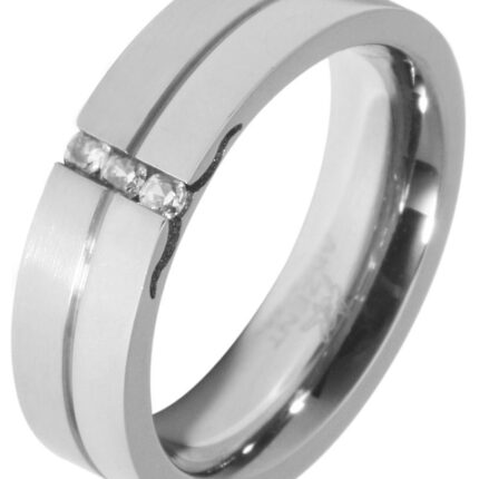 Akzent Damen-Ring aus Edelstahl