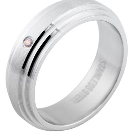 Akzent Damen-Ring aus Edelstahl