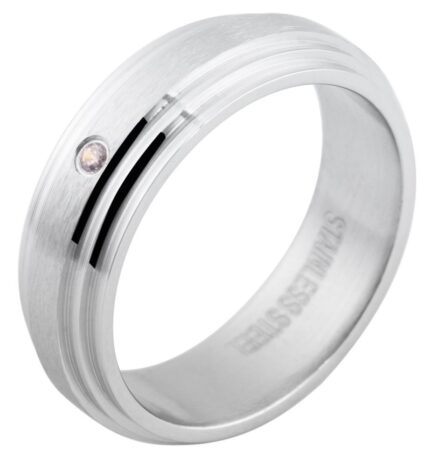 Akzent Damen-Ring aus Edelstahl