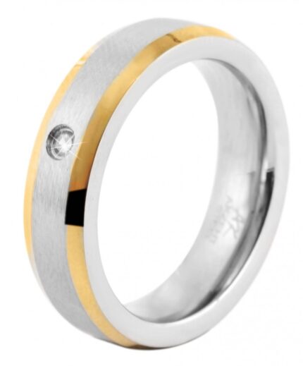 Akzent Damen-Ring aus Edelstahl
