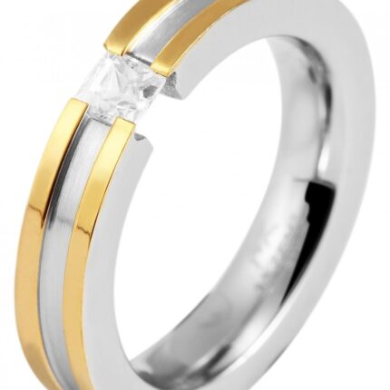 Akzent Damen-Ring aus Edelstahl