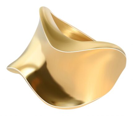 Akzent Edelstahlring für Damen, goldfarben, ionenplattiert