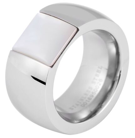 Akzent Damen-Ring aus Edelstahl