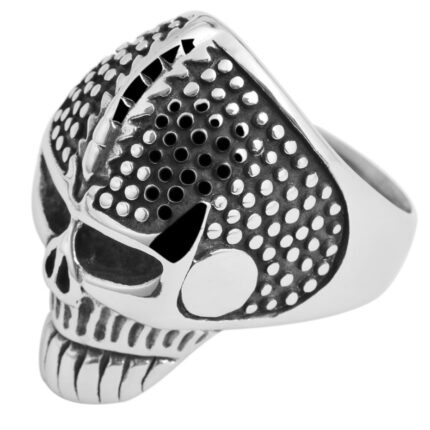 Akzent Herrenring aus Edelstahl, Totenkopf