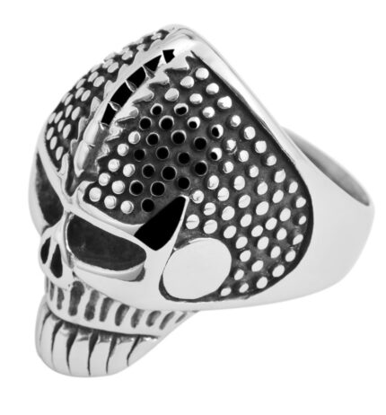 Akzent Herrenring aus Edelstahl, Totenkopf