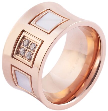 Akzent Damen-Ring aus Edelstahl