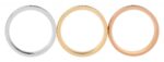 Akzent Damenringe, 3-tlg., Edelstahl, Ionenplattiert, silber-, gold- & roségo... - Image 2