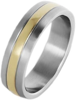 Akzent Herren-Ring aus Edelstahl, silberfarbig