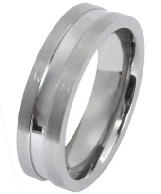 Akzent Unisex-Ring aus Titan, silberfarbig