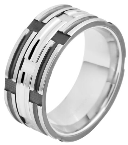 Akzent Herren-Ring aus Edelstahl, silberfarbig