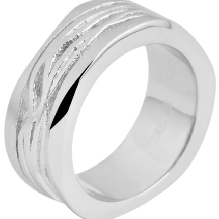 Akzent Herren-Ring aus Edelstahl, silberfarbig