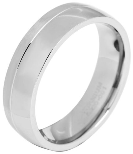 Akzent Herren-Partnerring aus Titan, silberfarbig