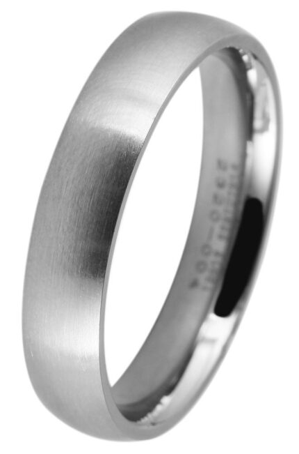 Akzent Herren-Partnerring, Edelstahl, silberfarben