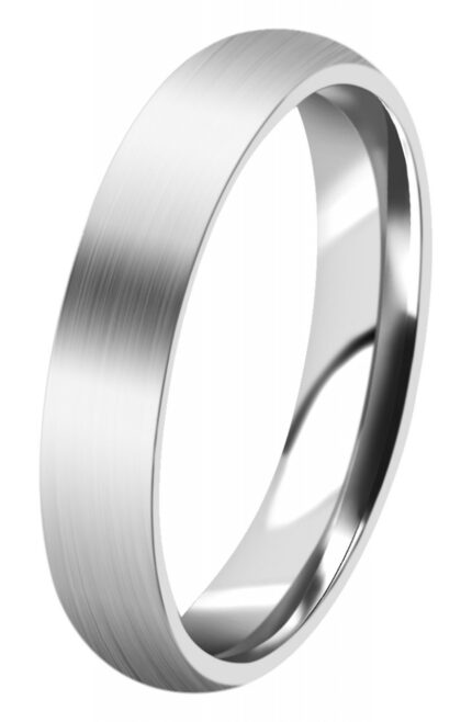 Akzent Herren-Partnerring aus Edelstahl, silberfarben
