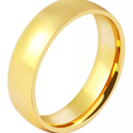 Akzent Herren-Partnerring, Edelstahl, goldfarben, poliert
