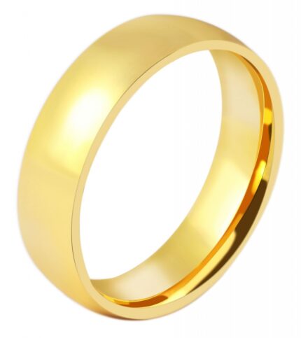 Akzent Herren-Partnerring, Edelstahl, goldfarben, poliert