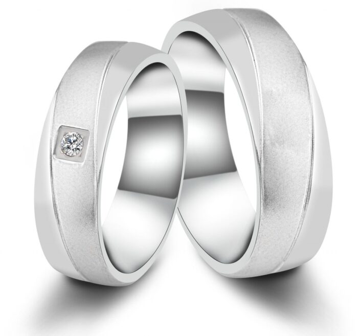Akzent Partnerring für Damen, Edelstahl, silberfarben - Image 2