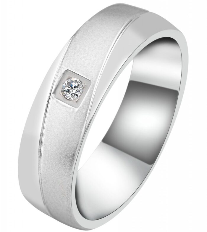 Akzent Partnerring für Damen, Edelstahl, silberfarben - Image 3