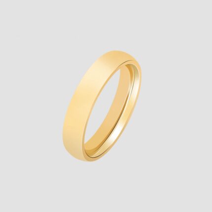 Akzent Herren-Partnerring, Edelstahl, goldfarben