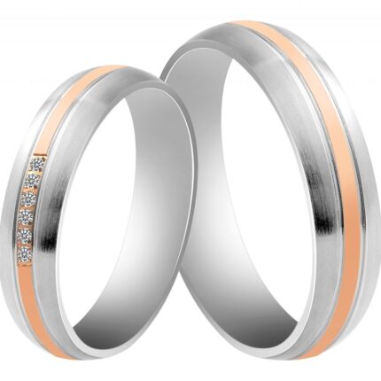 Akzent Herren-Partnerring, Edelstahl, bicolor