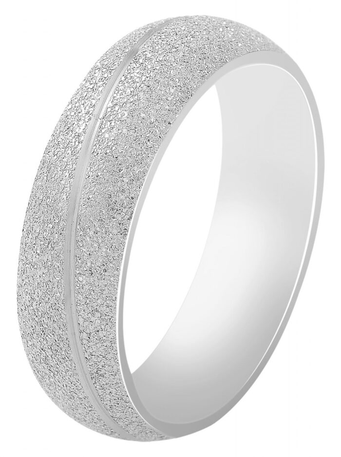 Akzent Herren-Partnerring, Edelstahl, sandgestrahlt, silberfarben - Image 2