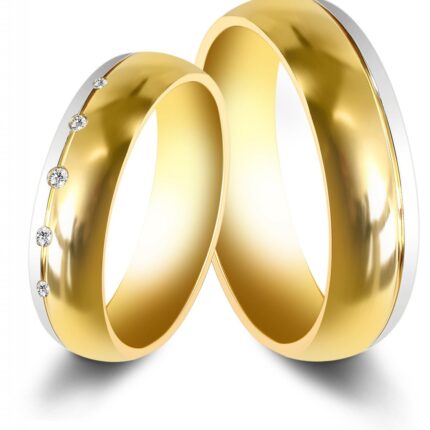 Akzent Herren-Partnerring, Edelstahl, bicolor