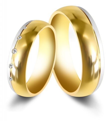 Akzent Herren-Partnerring, Edelstahl, bicolor