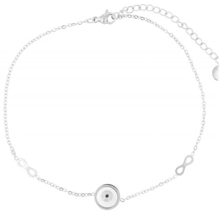 Akzent Fußkettchen "Wenna", Infinity und Nazar-Auge, Edelstahl