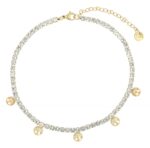 Akzent Tennis-Fußkette "Fidelia", Edelstahl & Simili mit, Lebensbaumanhänger - Image 4