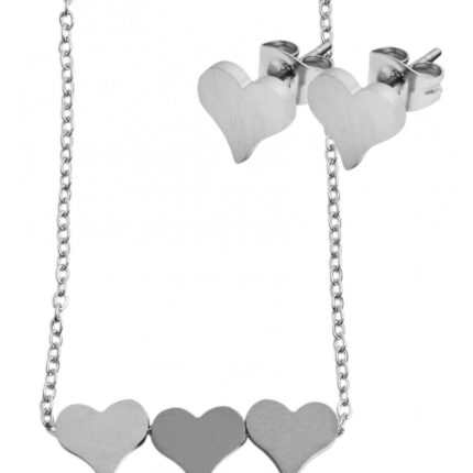 Akzent Edelstahl Schmuckset, Herz