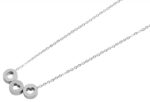 Akzent Edelstahl Schmuckset Kette + Ohrstecker, Kreis/ Herz, matt - Image 2