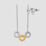 Akzent Edelstahl Schmuckset Kette + Ohrstecker, Kreis/ Herz, matt - Image 8