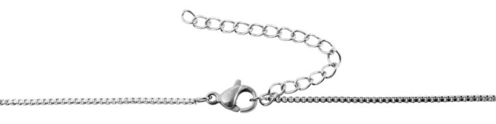 Akzent Edelstahl Schmuckset mit Kette und Ohrringen, Kreuz, silberfarbig - Image 4
