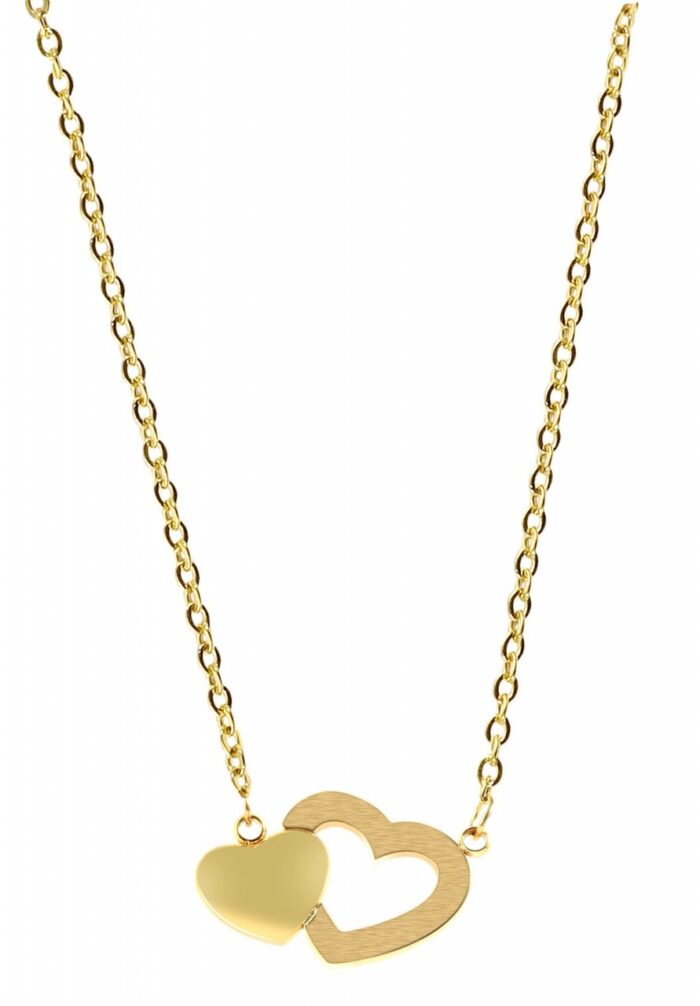 Akzent Schmuckset mit Kette und Ohrstecker, Edelstahl, Herz - Image 5