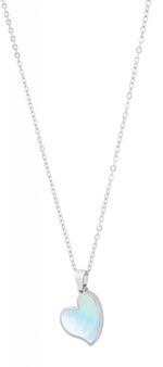 Akzent Schmuckset "Jorvina" mit Kette und Ohrsteckern, Edelstahl und Perlmutt - Image 3