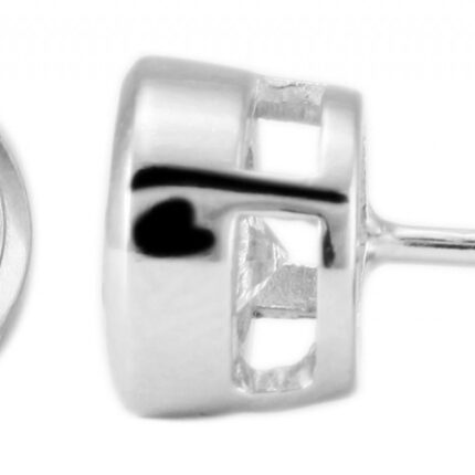925/- Echt Silber Ohrstecker "Amely", Zirkonia in Zargenfassung
