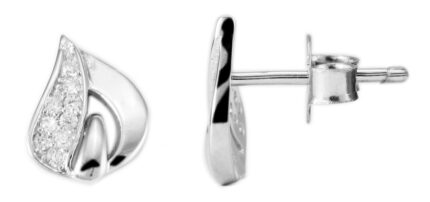 925/- Echt Silber Ohrstecker "Dave" mit Zirkoniabesatz