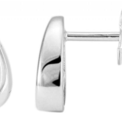 925/- Echt Silber Ohrstecker "Cora" in Tropfenform, Zirkoniabesatz