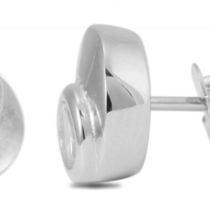 925/- Echt Silber Ohrstecker "Kaya" mit Zirkoniabesatz, rund