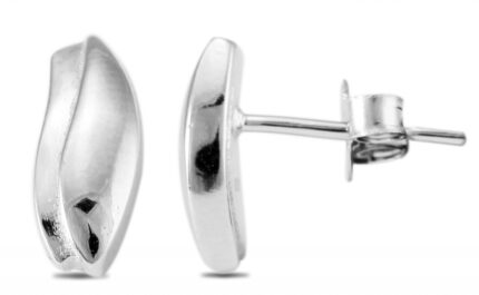 925/- Echt Silber Ohrstecker "Gesine" 925/rhodiniert