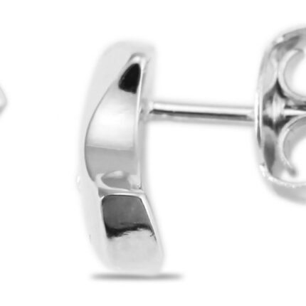 925/- Echt Silber Ohrstecker "Gesa" mit Zirkoniastein, 925/rhodiniert